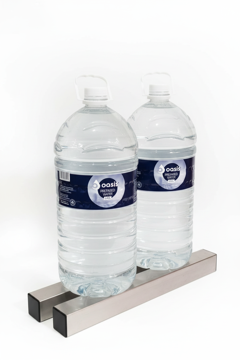 Oasis Water Bottles on White Background
